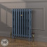 CI-RK760-BLU-FB-LS04 - Rook Blue 2 Column Victorian Cast Iron Radiator H760mm x W839mm CI-RK760-BLU-FB-LS04 - Rook Blue 2 Column Victorian Cast Iron Radiator H760mm x W839mm